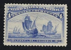 CKStamps: US Stamps Collection Scott#233 4c Columbian Mint HR OG Thin