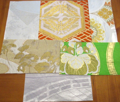 Obi Sampler with Craft Heat n Bond Ready To Use Japanese Obi Fabric #350A