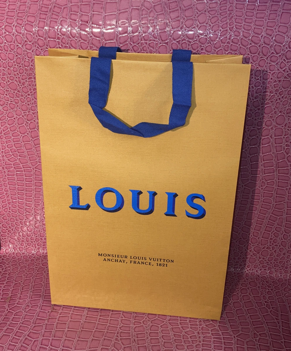 LOUIS VUITTON Authentic Paper Shopping Bag Medium Orange SIZE 14 x 10 X 4.25