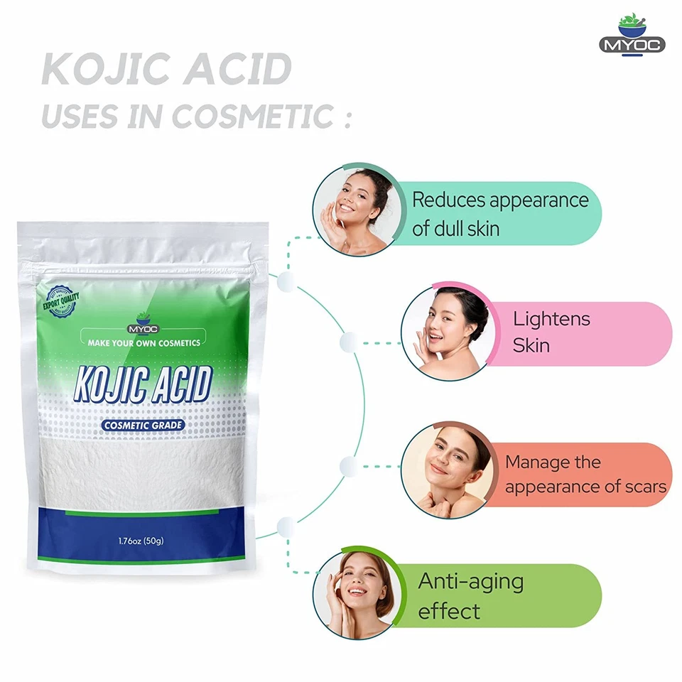 MYOC Kojic Acid Powder for Skin Care | 1.76 Oz/50g - Image 4 of 4