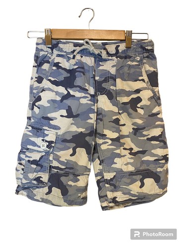 Gap Camouflage Blue Shorts Boys Size XL Elastic Waist Chino - Picture 5 of 12