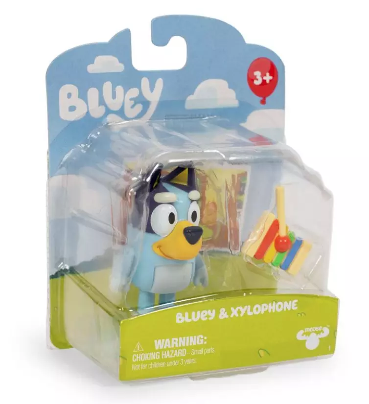 Moose Toys Bluey Action Figure Bluey & Xylophone Toy New With Box