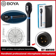BOYA BY-HM100 Handheld Dynamic Microphone Mic Omni-Directional for ENG Interview