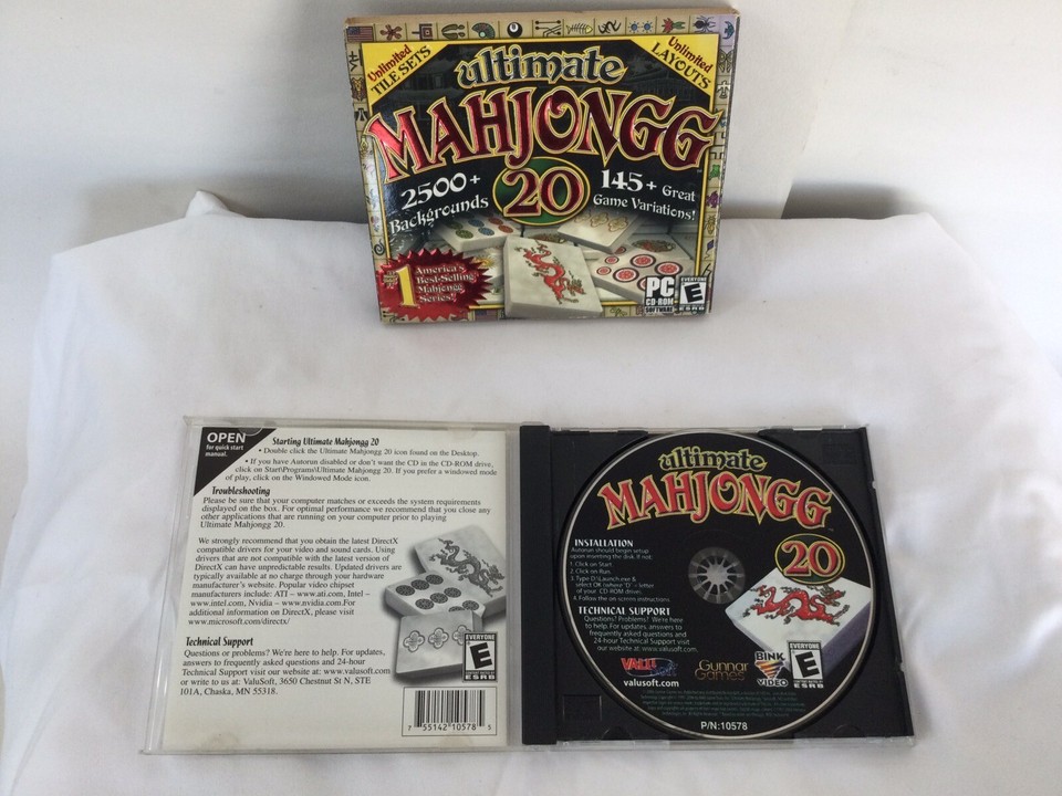 Vintage 2006 Ultimate Mahjongg 20 (PC CD) Disc In New Condition ...