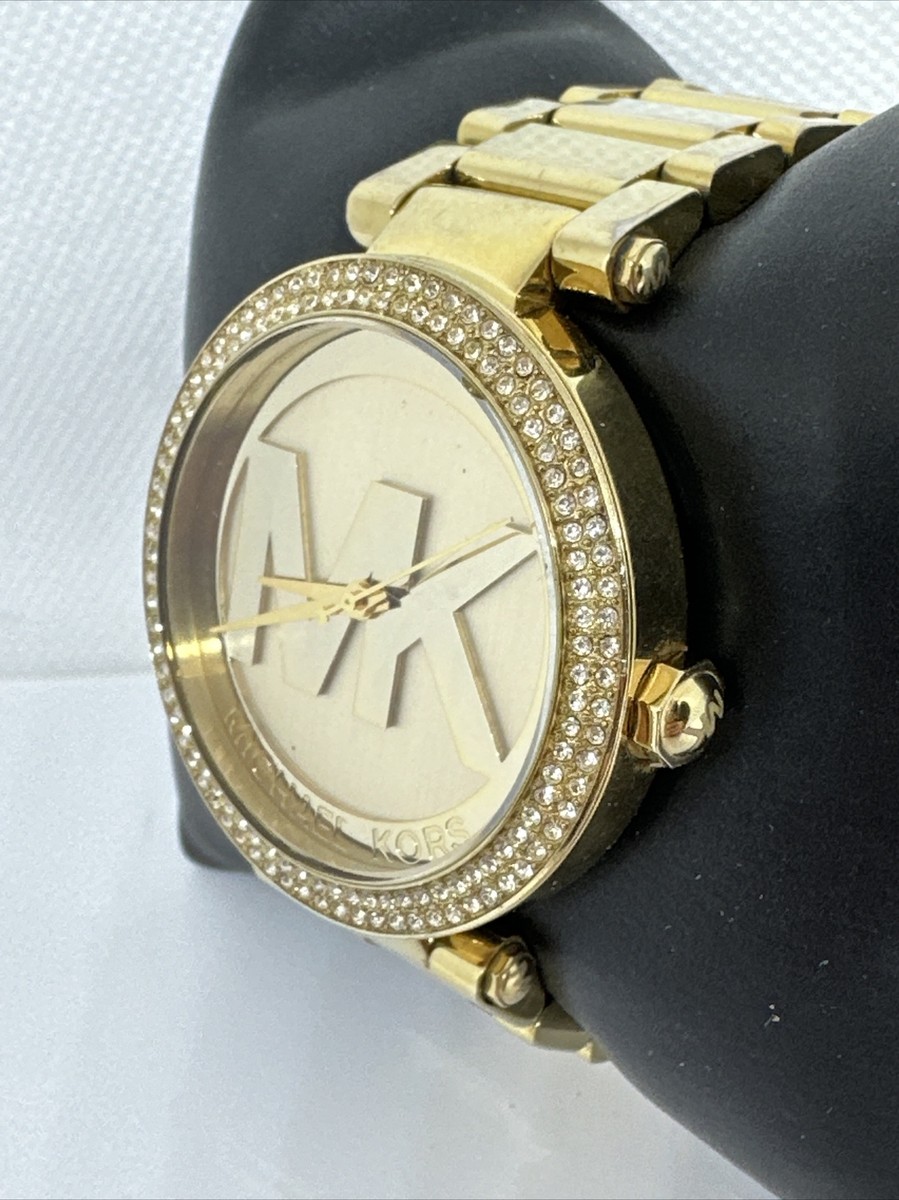 Michael Kors Parker MK5784 Women\'s Gold Stainless Steel Analog Dial Watch NUL15 Amazon.com: Michael Kors Watch for Women, Parker Three-Hand  main image 3