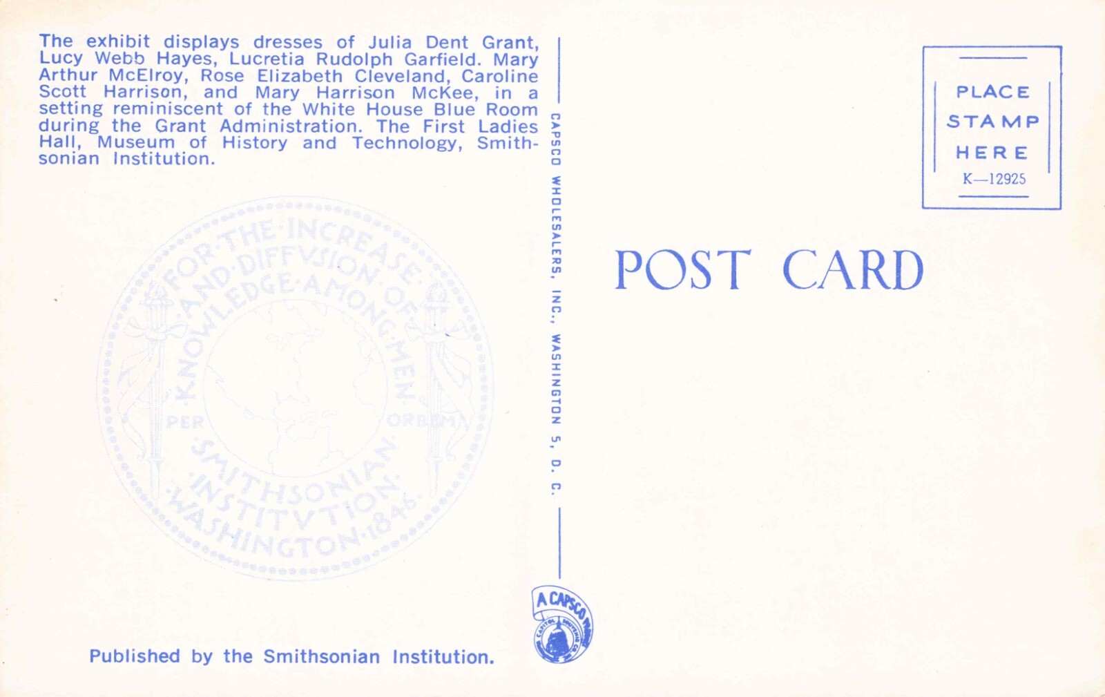 Lot of 5 Smithsonian American Costumes Vintage PCs. See Images!