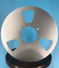 Burlington Recording 10.5"SILVER NAB METAL FLANGES-PAIR w/ 1/4" Hardware RTM ATR