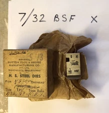 THREAD CHASERS ,7/32 BSF, X RAKE COVENTRY TYPE , FOR 1/2" HEAD .NOS