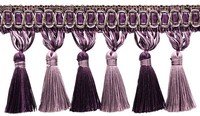 "Mauve Dunkles Pflaume 3,75\" Quastenfransenbesatz ÜPpige LavendeltöNe [6 Yards]"