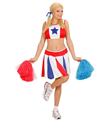 Damen Verkleidung Cheerleader Sportkostüm Team Cheer Leader
