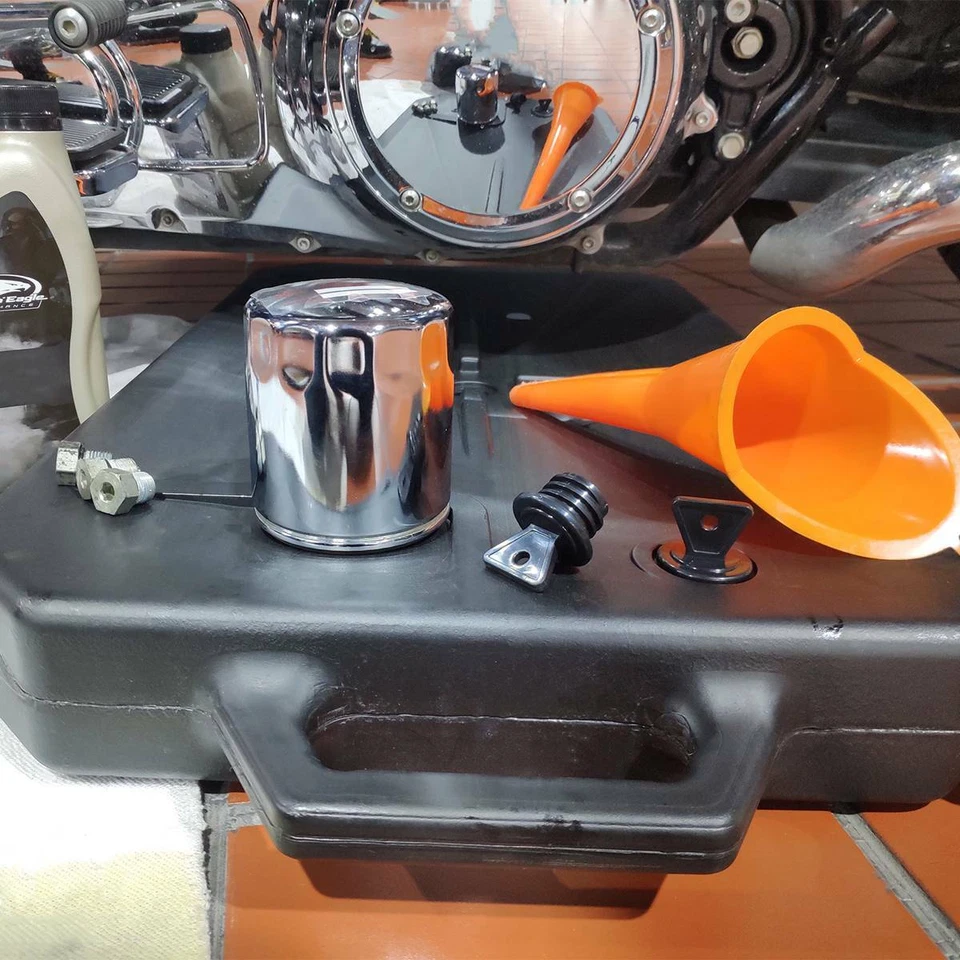 Caño de drenaje de aceite de bajo perfil apto para Harley Davidson Honda Yamaha Kawasaki EE. UU. Foto 2 de 4