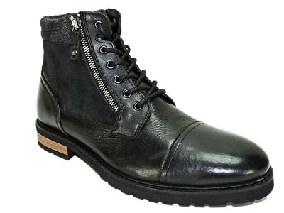 Bar III Men's Connor Leather Lace-Up Boots Black Size 10.5 M