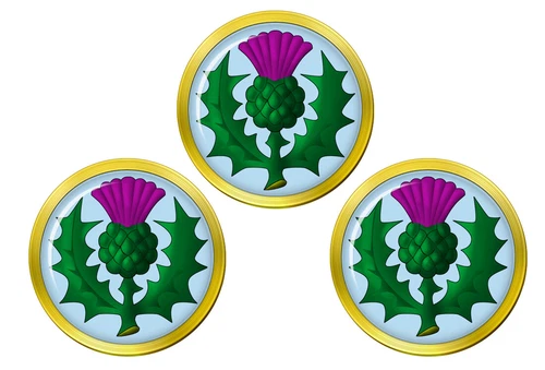 Scottish Thistle Set of 3 Golf Ball Markers