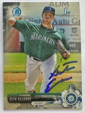 SETH ELLEDGE RC SIGNED IP 2017 BOWMAN DRAFT CHROME #BDC-3 ROOKIE AUTO