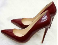 Women's Super High Heels Stilettos Pumps Pointed Toe Patent Leather Sexy Shoes S