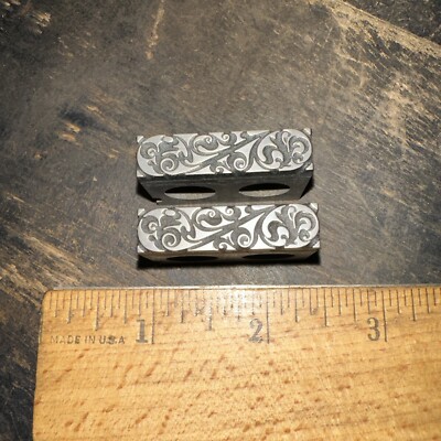 Print Blocks   2 Ornamental Borders   Lead Blocks, Beautiful Design!