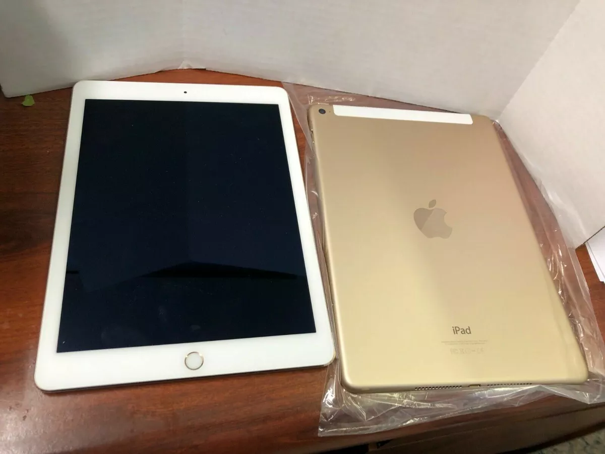 Apple IPAD Air 2 128 GB Gold Wifi + Cellular Model B-Grade FULLY Functional