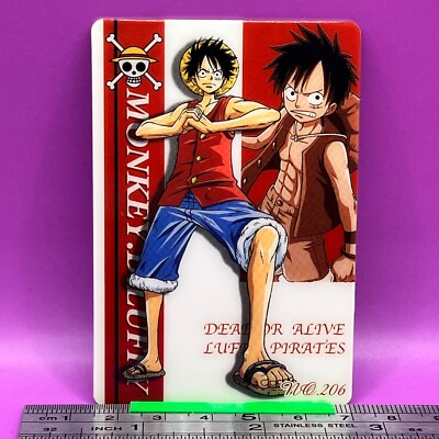 Monkey D. Luffy 206 One Piece King of Pirates Gummy Card 2004