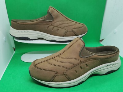 Easy Spirit Women's Travel Time 518 Brown Leather Walking Shoes 10