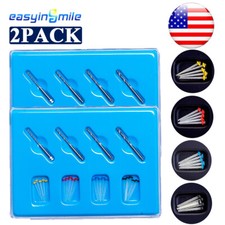 Dental Endodontic Quartz Fiber Post Glass Screw 40Piles+8Drills 1/1.2/1.4/1.6MM