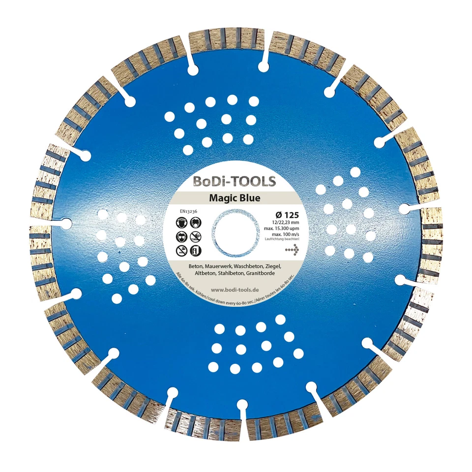 BODI-TOOLS Diamanttrennscheibe 115 - 230 Profi Trennscheibe für Stahlbeton Beton Mauerwerk