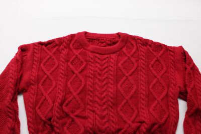 Shein Women Tie Back Drop Shoulder Cable Knit Crop Sweater AN3