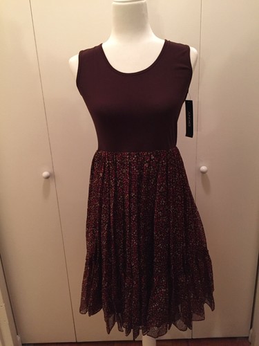 DKNY Brown Sleeveless Silk Dress - Size 8