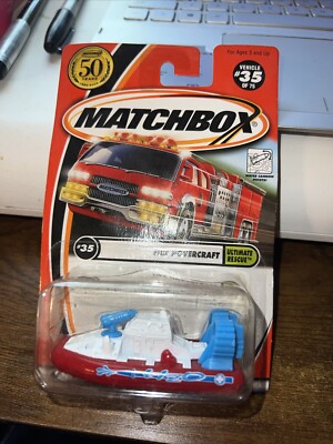 Matchbox Fire Hovercraft #035 MBX  02 Ultimate Rescue White VHTF!