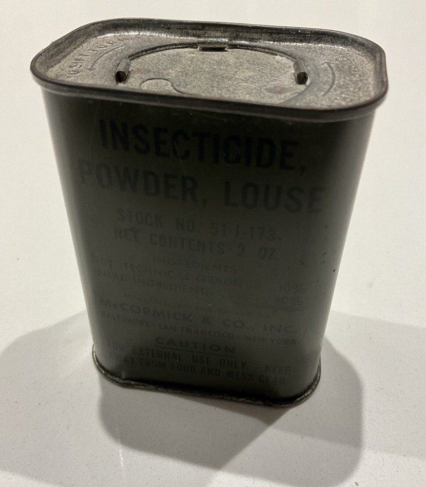 Original WWII Type U.S. Army Insecticide Powder Louse