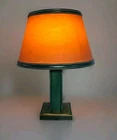 Art Deco Lamp Attributed To Paul Dupré Lafon / In Leather And Parchment 1945.