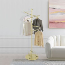 Spiral Rotating Clothing Rack Heavy Duty Garment Rack Sturdy Freestanding Hanger