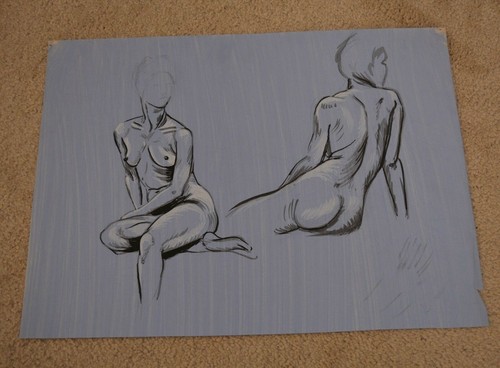 AFRICAN AMERICAN ARTIST 5 WORKS ON PAPER SUPERB WILHELMINA GODFREY RARE - Bild 4 von 5