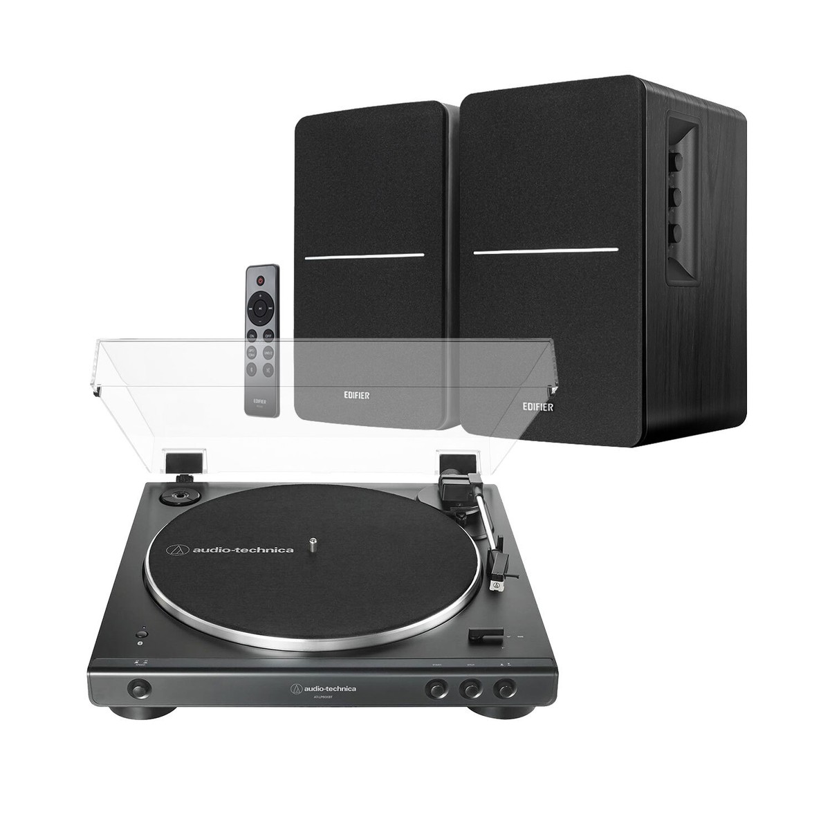 Audio-Technica AT-LP60XBT Turntable Edifier R1280DBs Bluetooth