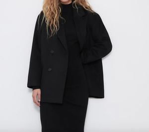 zara oversized black blazer