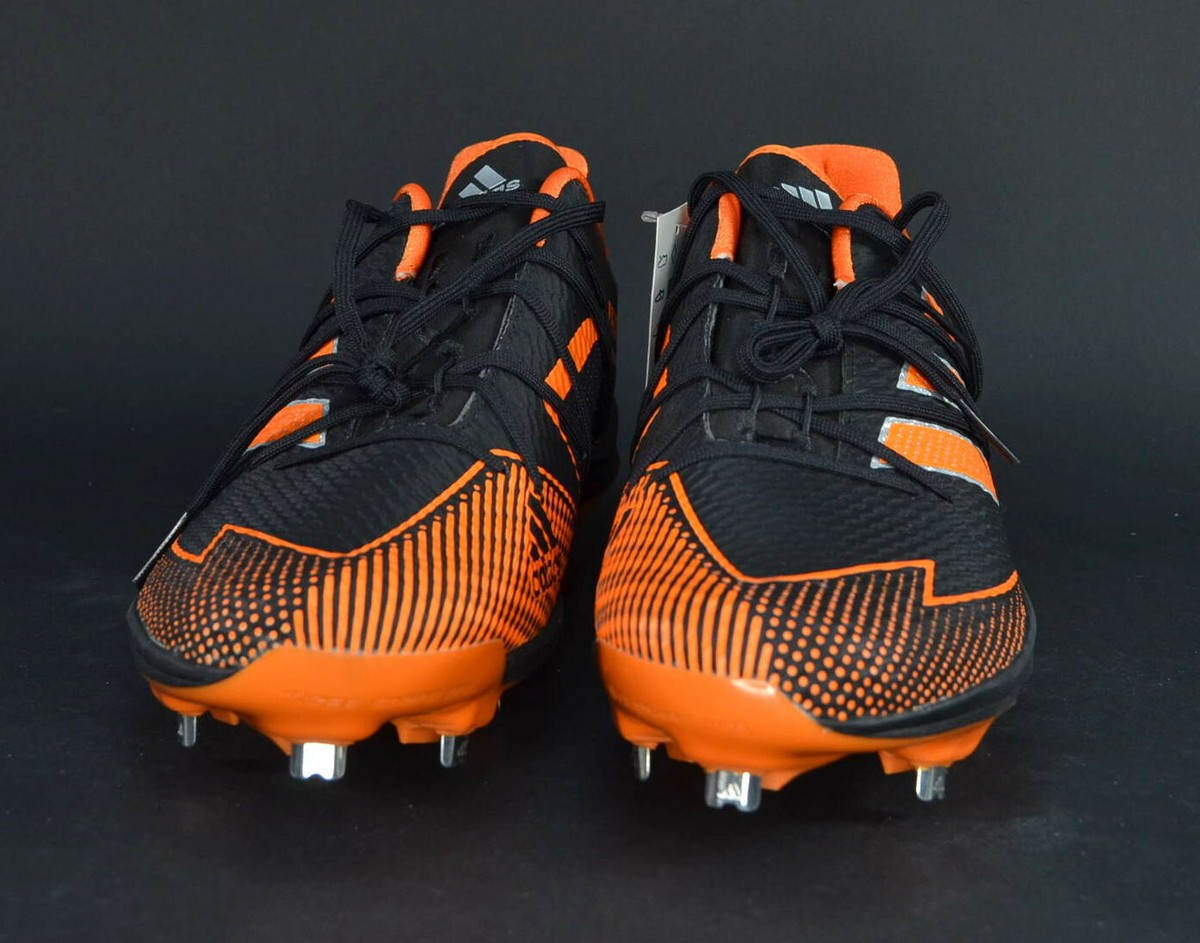 Adidas Adizero Afterburner 7 Cleat - Baseball - Black / Orange