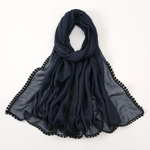Mujeres Musulmanas Hijab Bufanda Simple Bufandas Challes Envuelve Suave Pañuelo - Imagen 16 de 26