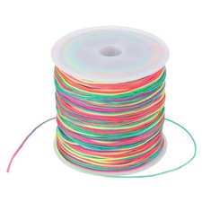 109Yard Nylon Satin Cord 0.8mm Beading String Braided Rope Colorful