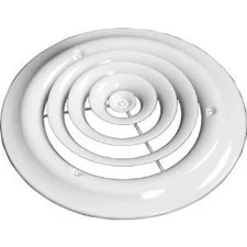 Continental Industries 1606 6" Steel Ceiling Diffuser White