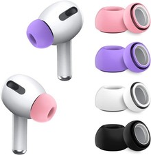 4 Pairs Silicone Ear Tips For AirPods Pro 1 2 Anti-Slip Fit Charging Case