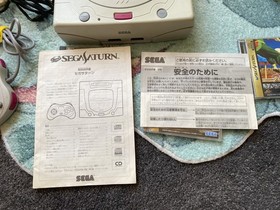 SEGA Saturn HST-3220 Boxed + 3 Games + New Saroo Card, REGION FREE!!!