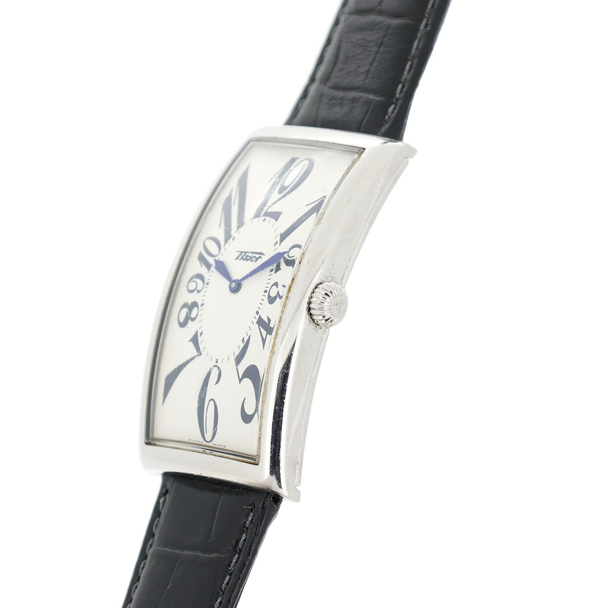 TISSOT Banana Watch Z181 Heritage Silver White Dial Quartz 49mm 