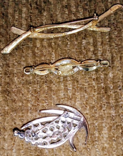 Vintage Desiger Signed Brooch Pin Lot/Florenza/KENT NYC/Crown Trifari/SARA-COV++ - Picture 9 of 15