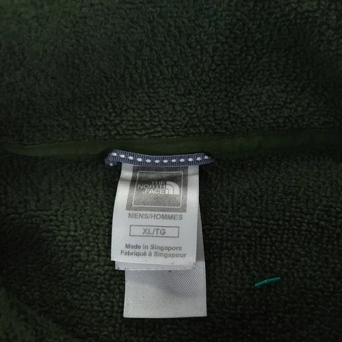 The North Face Fleece Pullover Men XL Green Forest Green Quarter Zip Sweater image 6
