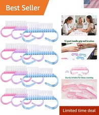 Durable 12-Pack Fingernail Scrub Brushes - Gentle Effective Cleaning