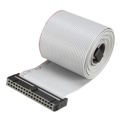 IDC Gray Wire Flat Ribbon Cable 34 Pins 128cm Length 2.54mm Pitch Type-B