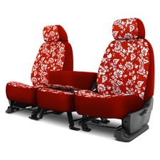 Dash Designs Hawaiian 1st Row Red Custom Seat Covers