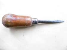 Original alte stabile  Ahle Holzgriff Leder Heimwerker Schuster Sattler