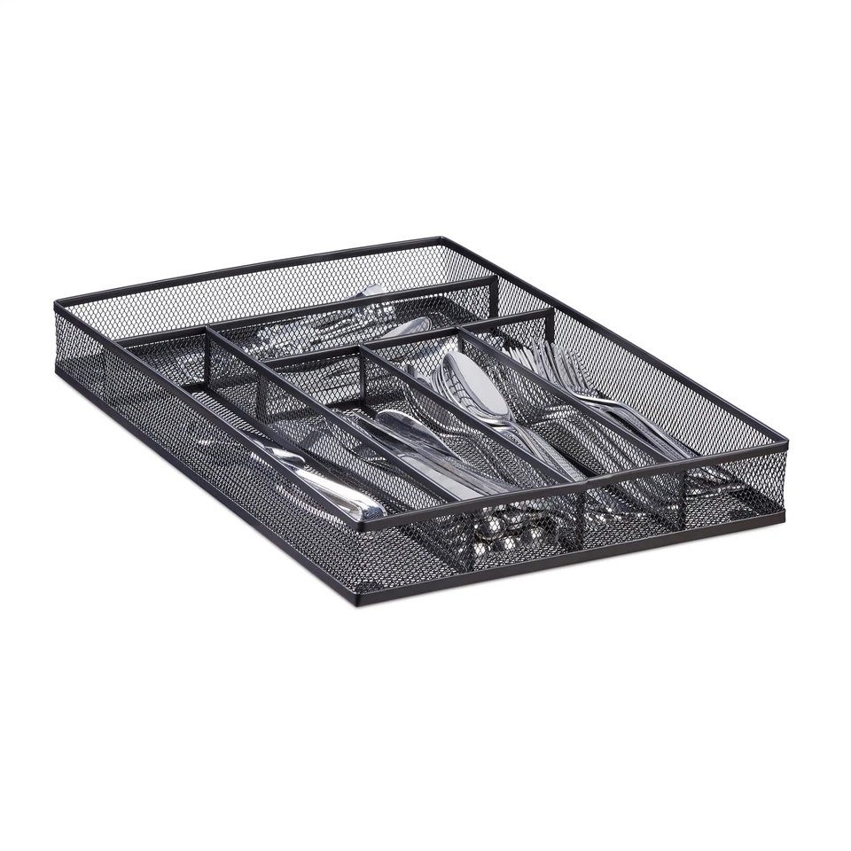Besteckkasten Metallgeflecht groß Schubladeneinsatz Besteckeinsatz 40,6x28,6 cm - Bild 1 von 1