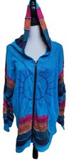Greater Good Nepal Cotton Sunshine Daydreams Zip Front Boho Jacket Size 3X