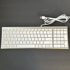 MACALLY Compact 98-Key USB Wired Keyboard for...